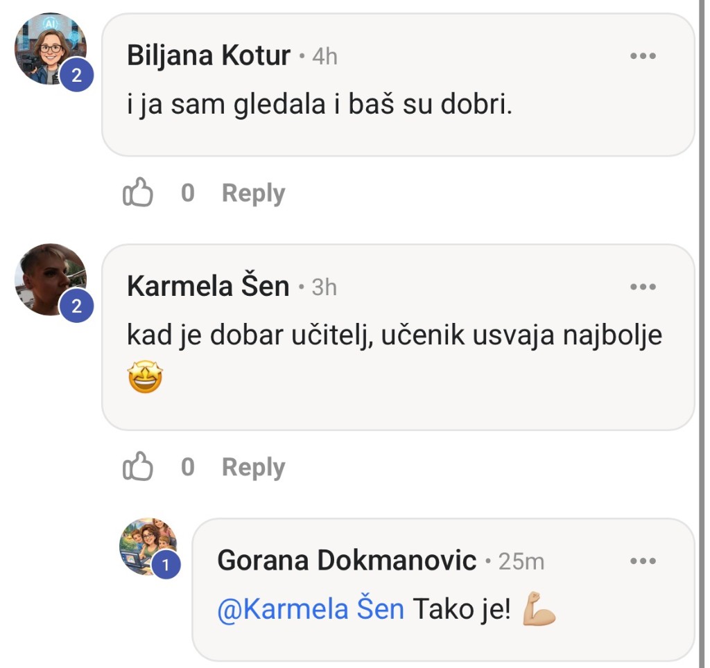 Komentari polaznica o kvalitetu mentorstva